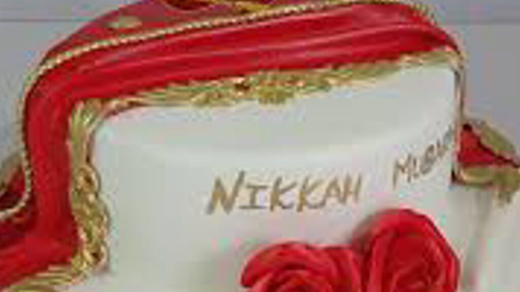 Nikah mubarak cake